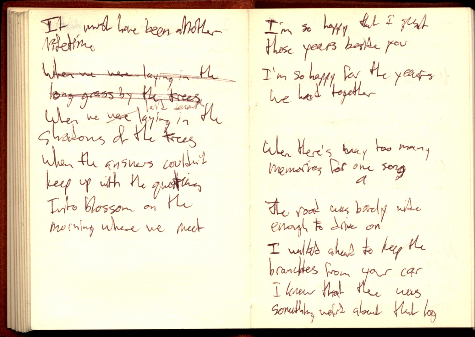 Nightlight Lyrics Sheet 14